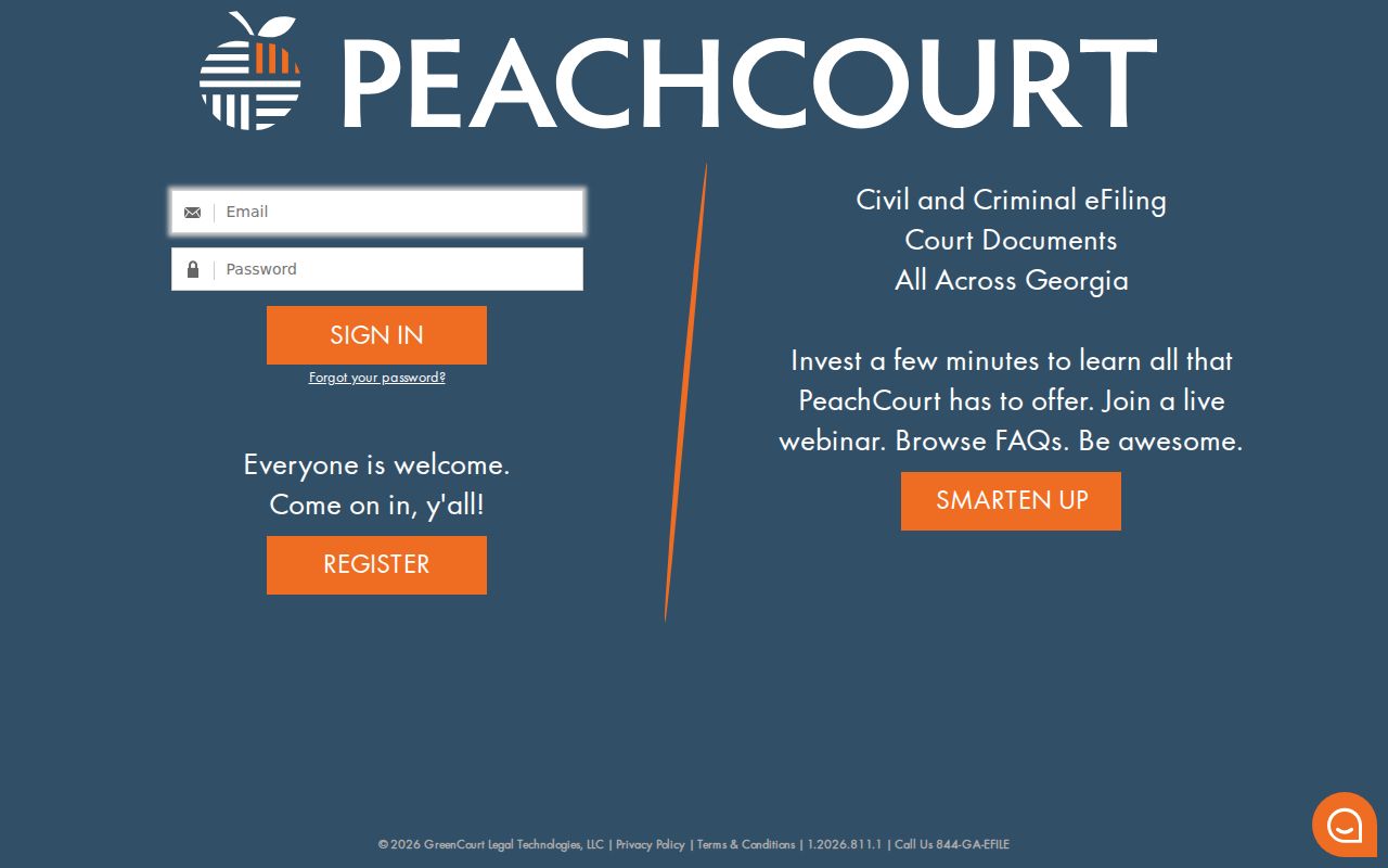 Clinch County case search PeachCourt court search gate