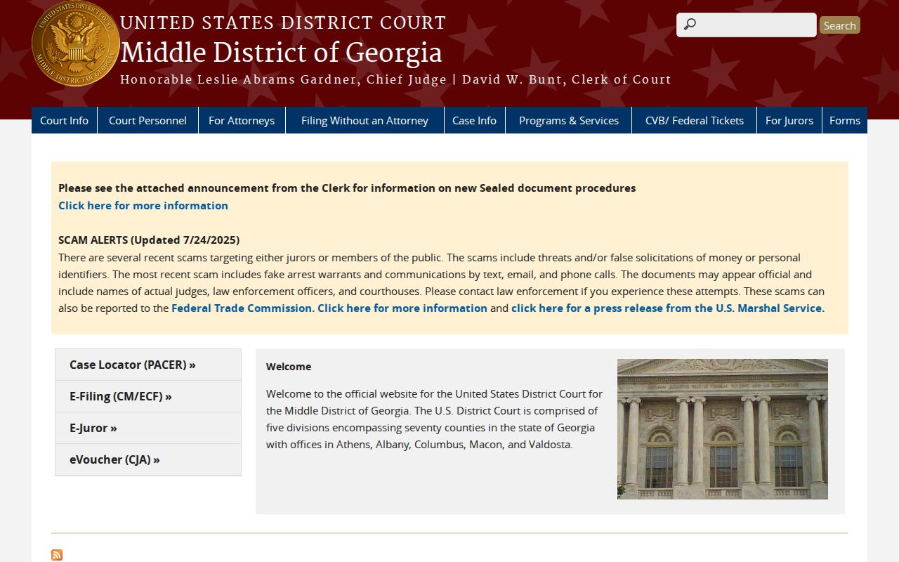 Du Pont, Clinch County court docket and Middle District of Georgia federal court access context