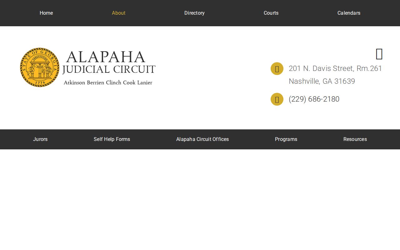 Clinch County court docket circuit judges and court access context